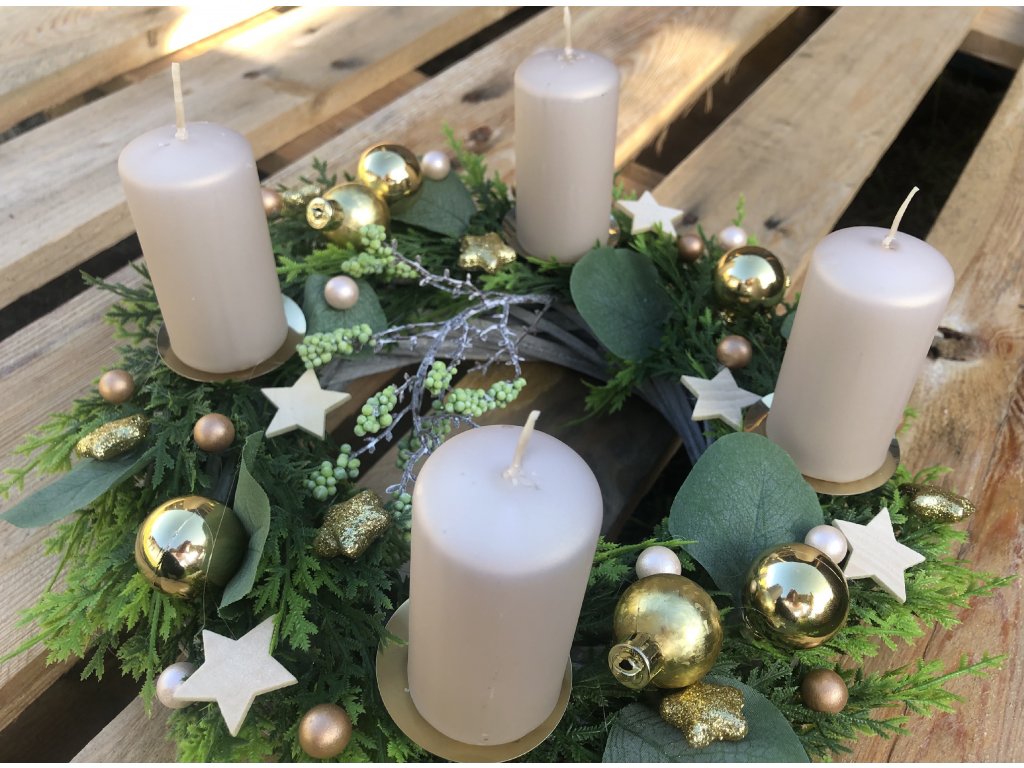 Adventní luxusní svícen na stůl